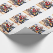 Sinterklaas met krulpapier cadeaupapier (Hoek)