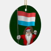 Sinterklaas met Luxemburgse aftekening Keramisch Ornament (Rechts)