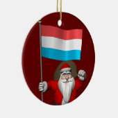 Sinterklaas met Luxemburgse aftekening Keramisch Ornament (Rechts)