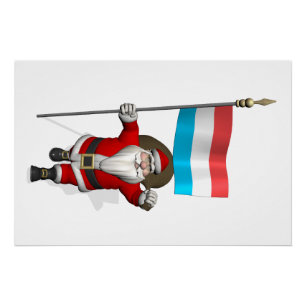 Sinterklaas met Luxemburgse aftekening Perfect Poster