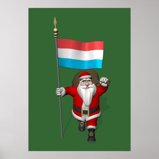 Sinterklaas met Luxemburgse aftekening Poster (Voorkant)