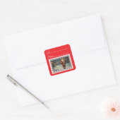  Sinterklaas met Magie & Fairies Square St Vierkante Sticker (Envelop)