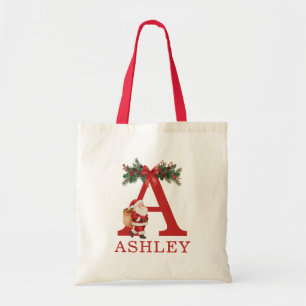 Sinterklaas met monogram en naam, bijpassende fami tote bag