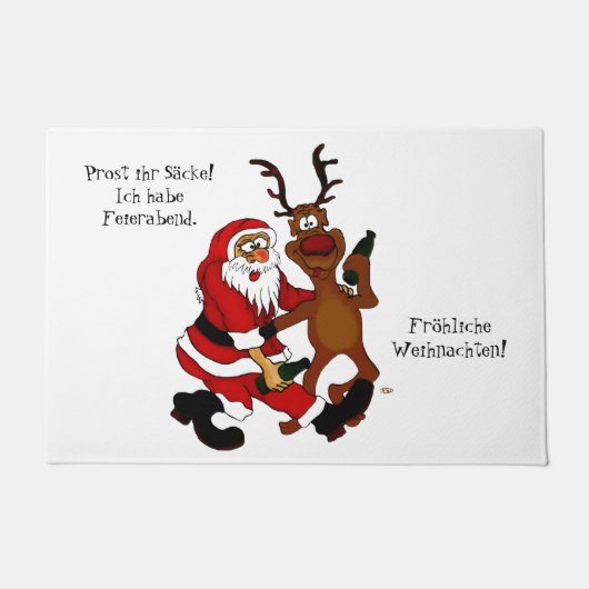 Sinterklaas met mouwen - vorst deurmat (Voorkant)