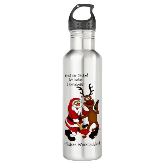 Sinterklaas met mouwen - vorst waterfles  (Voorkant)