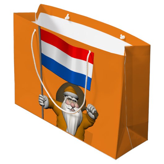 sinterklaas met nederlands afkomst groot cadeauzakje (Achterkant Gekanteld)