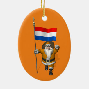 sinterklaas met nederlands afkomst keramisch ornament
