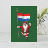 Sinterklaas met Nederlands aftekening Feestdagenkaart (Staand voorkant)