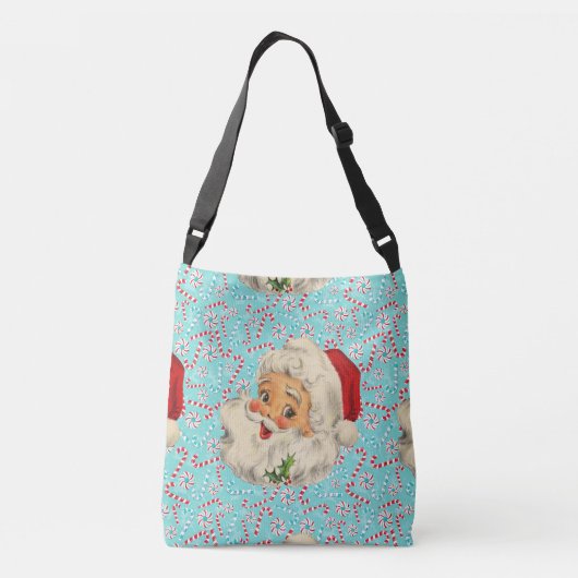 Sinterklaas met Peppermints Crossbody Tas (Achterkant)