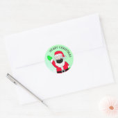 Sinterklaas met prettige kerstfeestdagen ronde sticker (Envelop)