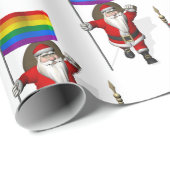 Sinterklaas met regenboogvlag cadeaupapier (Rol Hoek)