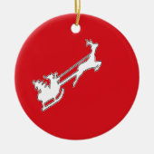 Sinterklaas met rendier keramisch ornament (Voorkant)