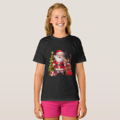 Sinterklaas met rendieren en feestboom - Hart T-shirt (Voorkant volledig)