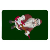Sinterklaas met rode elektrische gitaar magneet (Horizontaal)