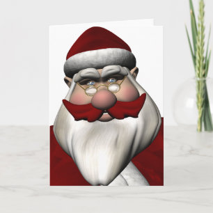 Sinterklaas met rode snor feestdagen kaart