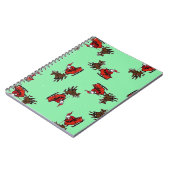 Sinterklaas met sluw groen notitieboek (Linkerzijde)