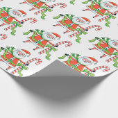 Sinterklaas met snoepriet en snoep cadeaupapier (Hoek)