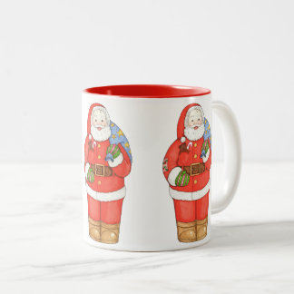 Sinterklaas met tas tweekleurige koffiemok