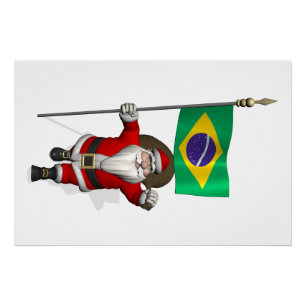 Sinterklaas met vertrek uit Brazilië Perfect Poster