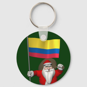 Sinterklaas met vertrek uit Colombia Sleutelhanger