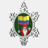 Sinterklaas met vertrek uit Colombia Tin Sneeuwvlok Ornament (Rechts)