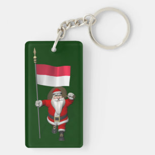 Sinterklaas met vertrek uit Indonesië Sleutelhanger