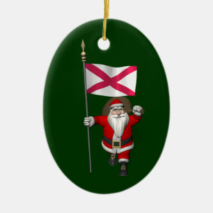 Sinterklaas met vertrek uit Noord-Ierland Keramisch Ornament