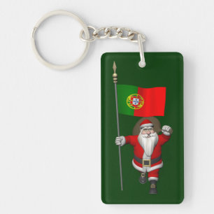Sinterklaas met vertrek uit Portugal Sleutelhanger