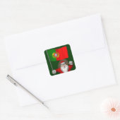 Sinterklaas met vertrek uit Portugal Vierkante Sticker (Envelop)