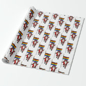 Sinterklaas met vlag Philadelphia Pride Cadeaupapier (Uitgerold)