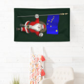 Sinterklaas met vlag van Alaska Spandoek (Insitu)