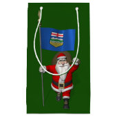 Sinterklaas met vlag van Alberta CDN Klein Cadeauzakje (Voorkant)
