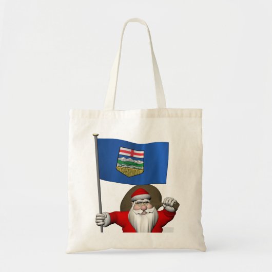 Sinterklaas met vlag van Alberta CDN Tote Bag (Voorkant)