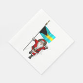 Sinterklaas met vlag van de Bahama's Servetten (Hoek)