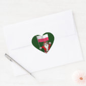 Sinterklaas met vlag van Polen Hart Sticker (Envelop)