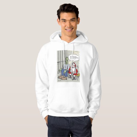 Sinterklaas met witte hoofddoek hoodie (Voorkant volledig)