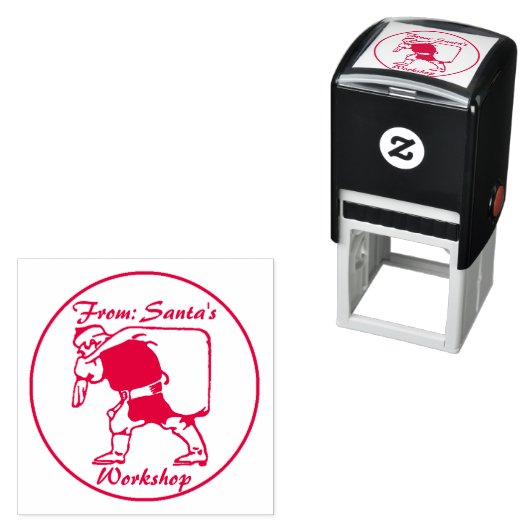 Sinterklaas met zak  zelfinktende stempel (In situ)