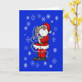 Sinterklaas met zijn kerstkaart kaart (Gele Bloem)