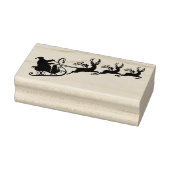 Sinterklaas met zijn slee en rendier 	rubberstempel (Stempel)