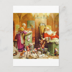 Sinterklaas & Mrs Claus in de Noordpool Mailroom Feestdagenkaart