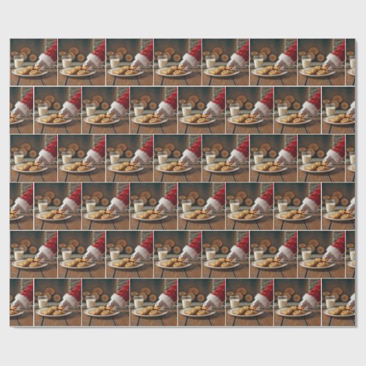 Sinterklaas neemt een koekje cadeaupapier (Vlak)