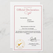 Sinterklaas Nice Lijst Verklaring Bewerkbaar (Voorkant / Achterkant)