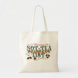 Sinterklaas' Officiële Niet-Theelijst Knus Kerstmi Tote Bag