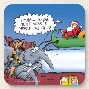 Sinterklaas Olifanten Kerst Cartoon Onderzetter