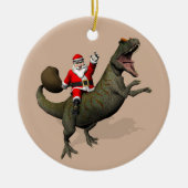 Sinterklaas op Allosaurus Keramisch Ornament (Voorkant)