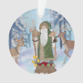 Sinterklaas op bezoek bij zijn rendier ornament