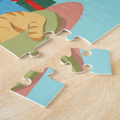 Sinterklaas op de bank in pyjama legpuzzel (Zijkant)