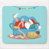 Sinterklaas op de bank in pyjama muismat (Voorkant)