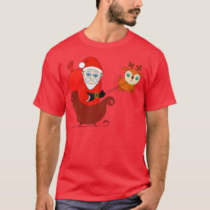 Sinterklaas op de slee met een rendiertje t-shirt