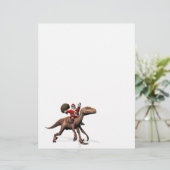 Sinterklaas op Deinonychus (Staand voorkant)